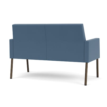 Lesro Mystic Lounge Reception Loveseat, Bronze, MD Titan Upholstery ML1501